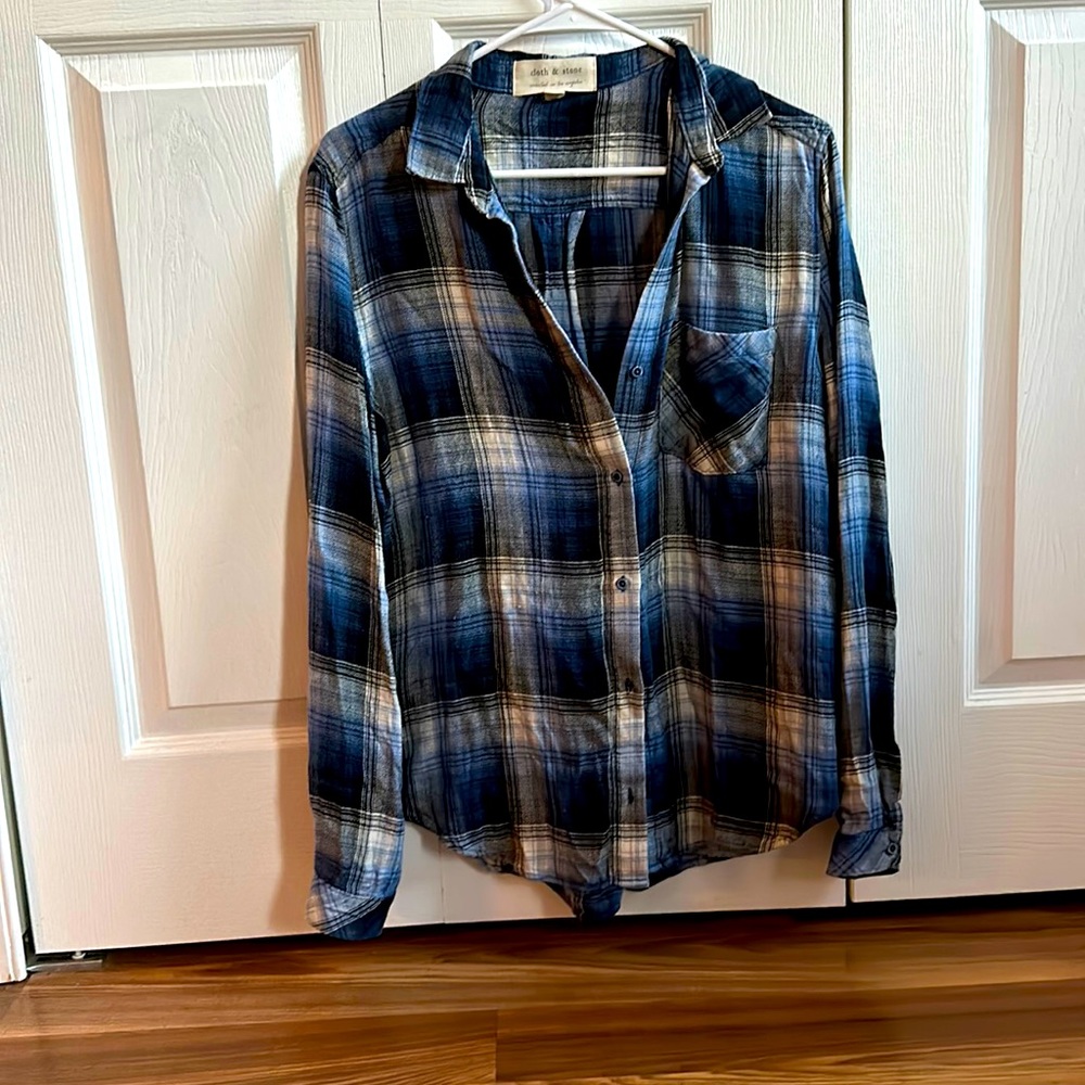 Cloth & Stone by Anthro Blue Flannel